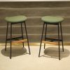 Modern Set of 2 Bar Stools Comfortable & Stylish Counter Height and Bar Height Bar Stools,Soft Fabric Upholstered, Backless for Kitchen