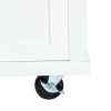 Kitchen Cart with Rubber wood Drop-Leaf Countertop ,Cabinet door internal storage racks