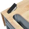 Kitchen Island with Power Outlet,Kitchen Storage Island with Drop Leaf and Rubber Wood,Open Storage and Wine Rack,5 Wheels